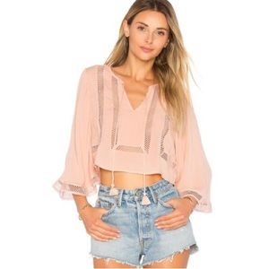 Ale by Alessandra top - boho pink top